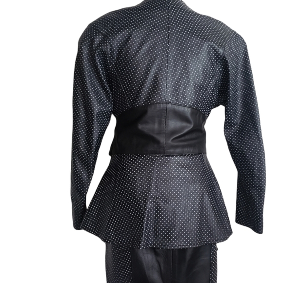 VTG Leather Skirt Suit - Picture 2 of 16